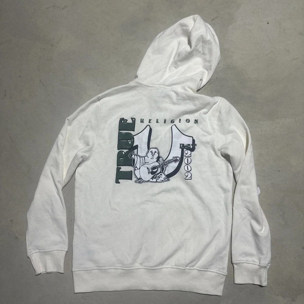 NWT *MARKS* True Religion 2002 Big Buddha Logo Hoodie Size L $119 MSRP Full Zip